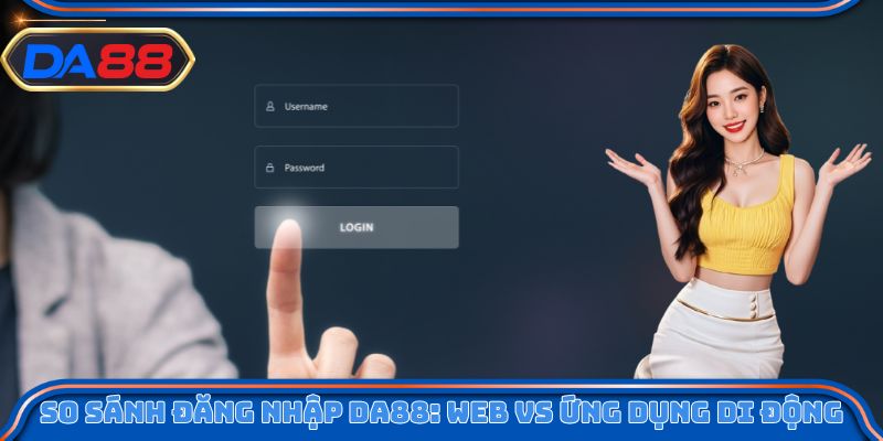 So sánh đăng nhập DA88: Web vs Ứng dụng di động